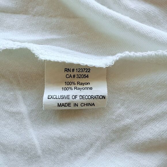 Anthropologie A Common Thread Obi Wrap Belt Scoop Neck Cap Sleeve Top in White S - Picture 7 of 11